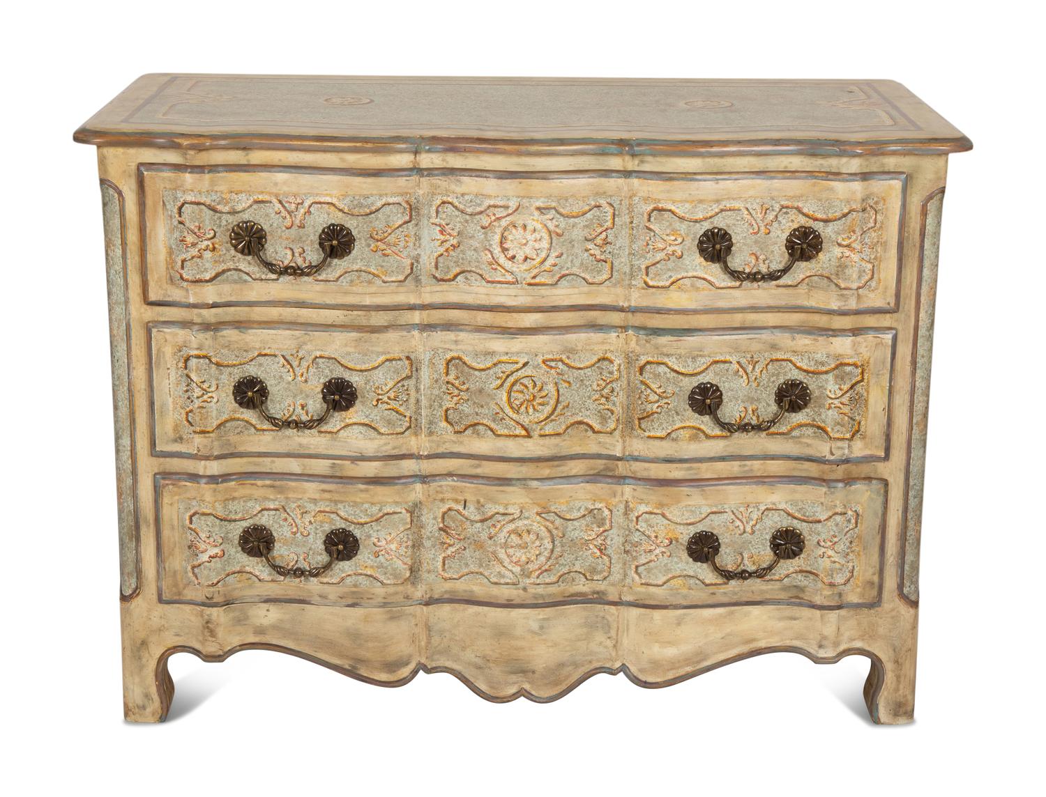 A Venetian Style Painted Commode