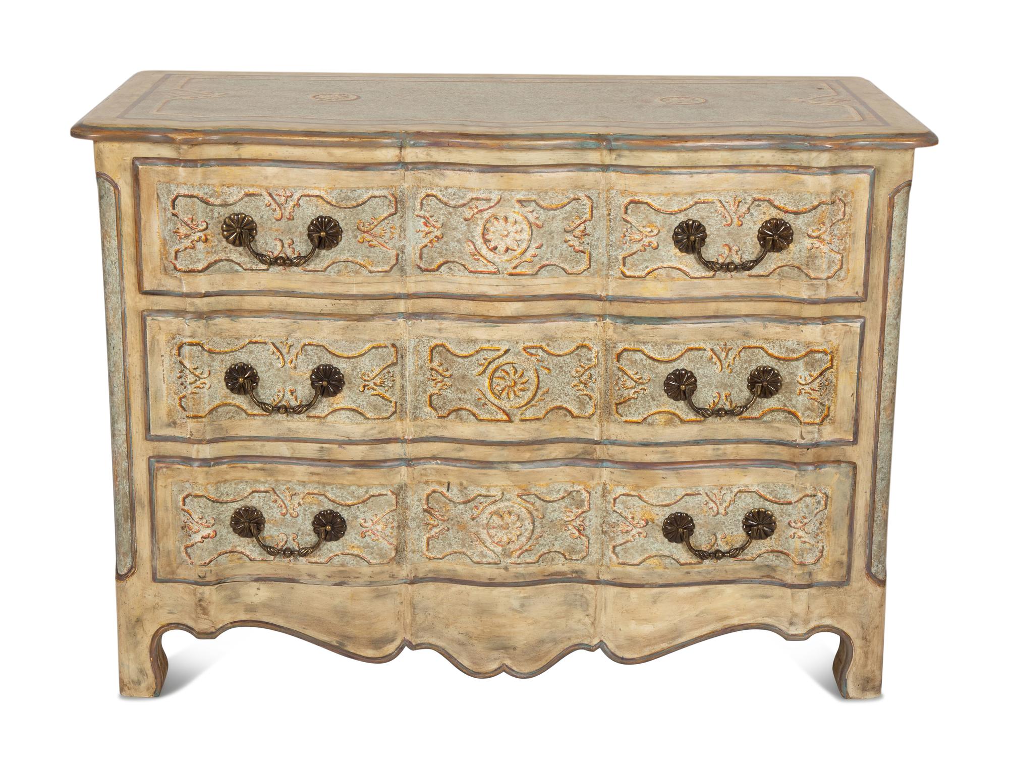 A Venetian Style Painted Commode