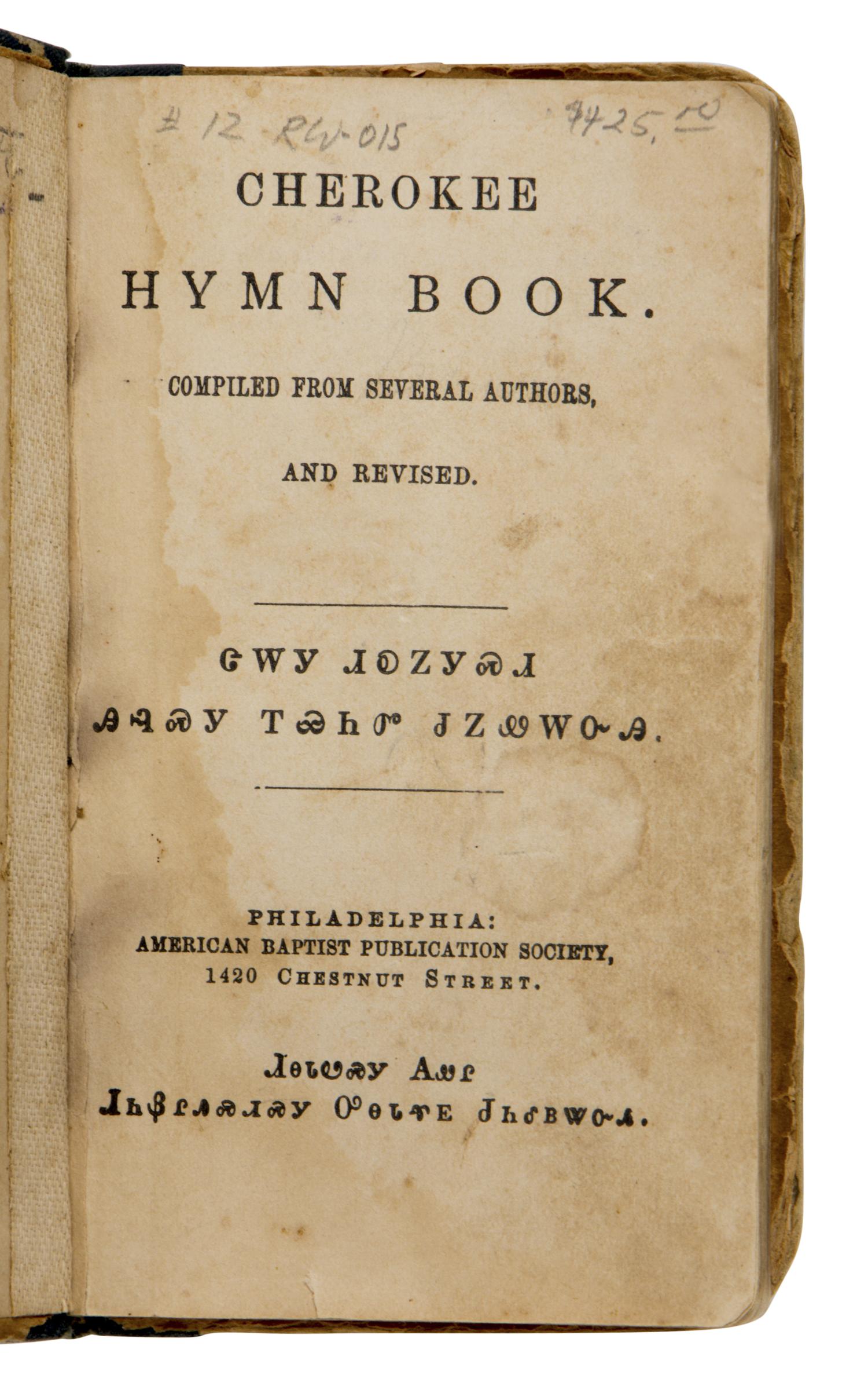 [Native Americana]. A group of 11 religious titles, including hymnals and missalettes in the Creek, Seminole, and Cherokee Languages.