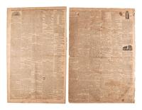 [WAR OF 1812]. A group of 7 newspapers printed before and during the War of 1812-period, incl. reports on the military, politics, and advertisements for enslaved African Americans.