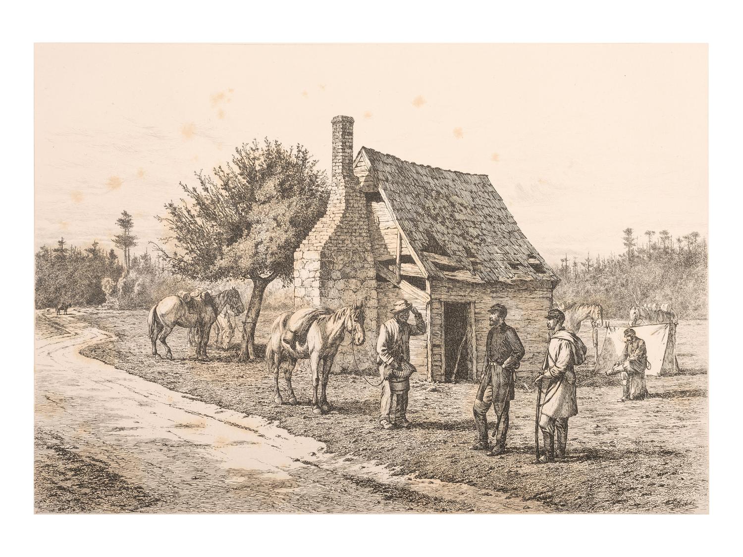 [CIVIL WAR]. FORBES, Edwin, (1839-1895) artist. Life Studies of the Great Army . Partial group of 30 etchings. 1876.