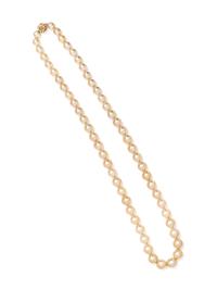 CULTURED GOLDEN SOUTH SEA PEARL AND DIAMOND NECKLACE
