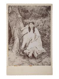 [NATIVE AMERICANS] 3 cabinet cards of Kiowa women & children likely taken by IRWIN, Chickashaw, O.T.