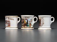 Three Porcelain Occupational Shaving Mugs
