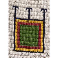 Sioux Child's Beaded Buffalo Hide Pictorial Vest