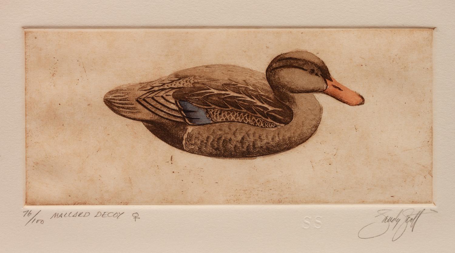 Four Prints: Mallard Decoy , edition 76/100; Mallard Carving , Artist's Proof; Duck Club Relics , edition 39/100; Mason Premier , edition 75/100