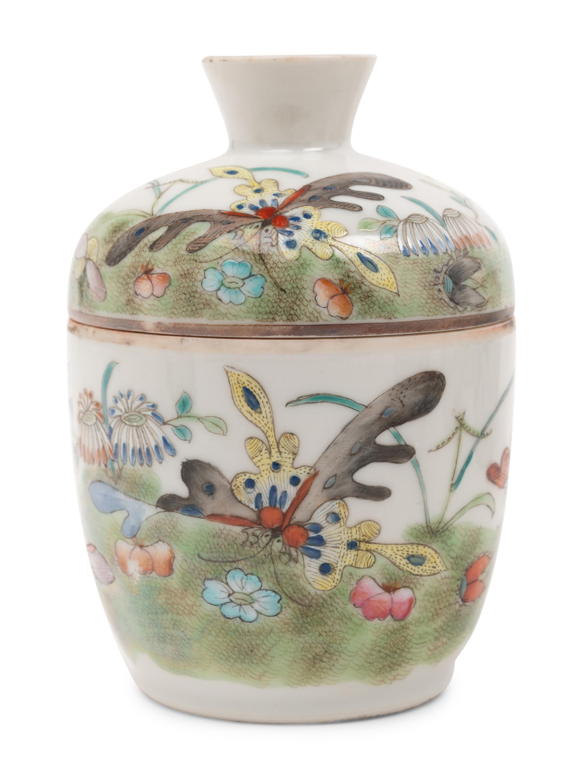 Six Chinese Famille Rose Porcelain Wares