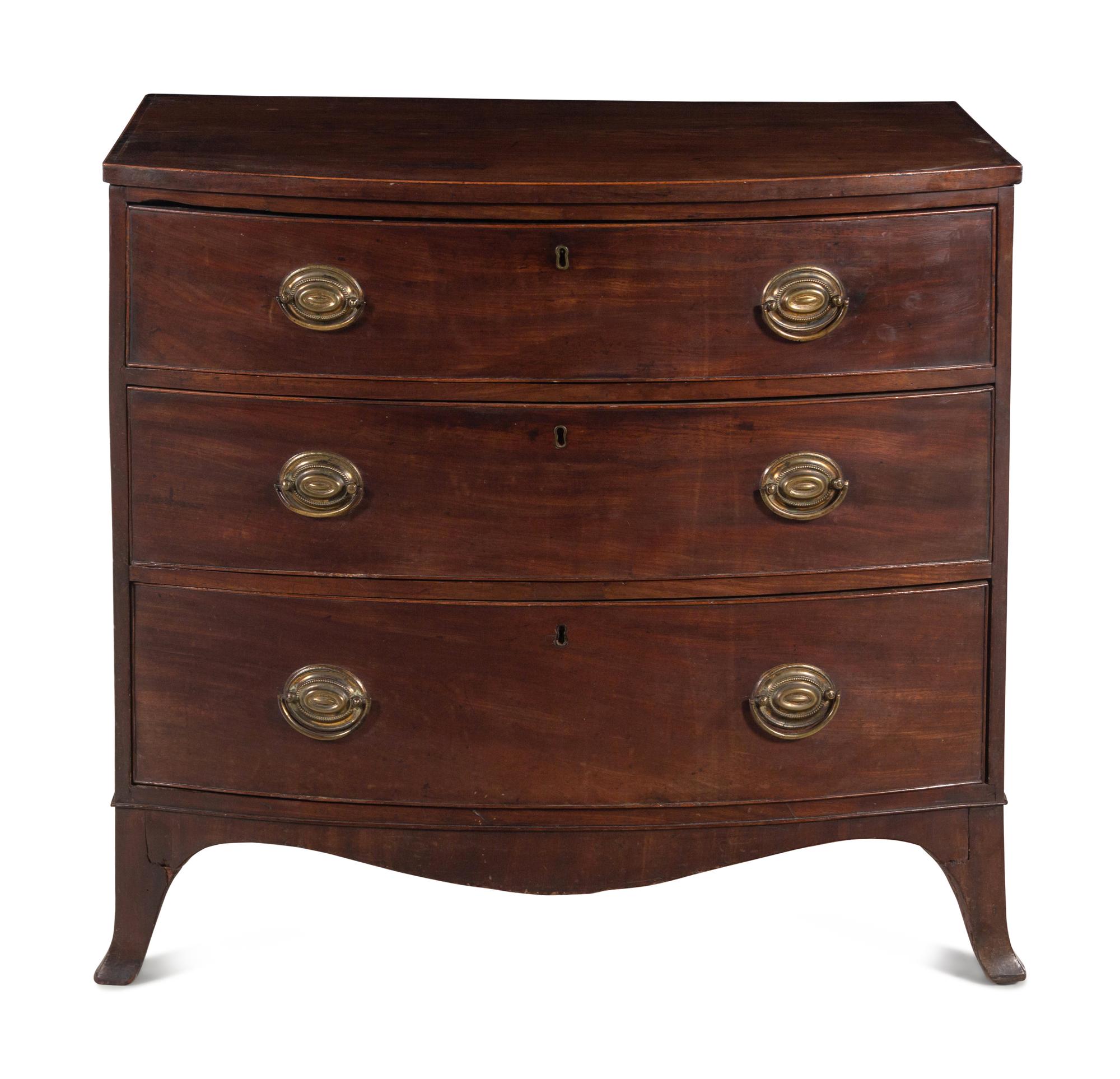 A George III Mahogany Bowfront Chest of Drawers