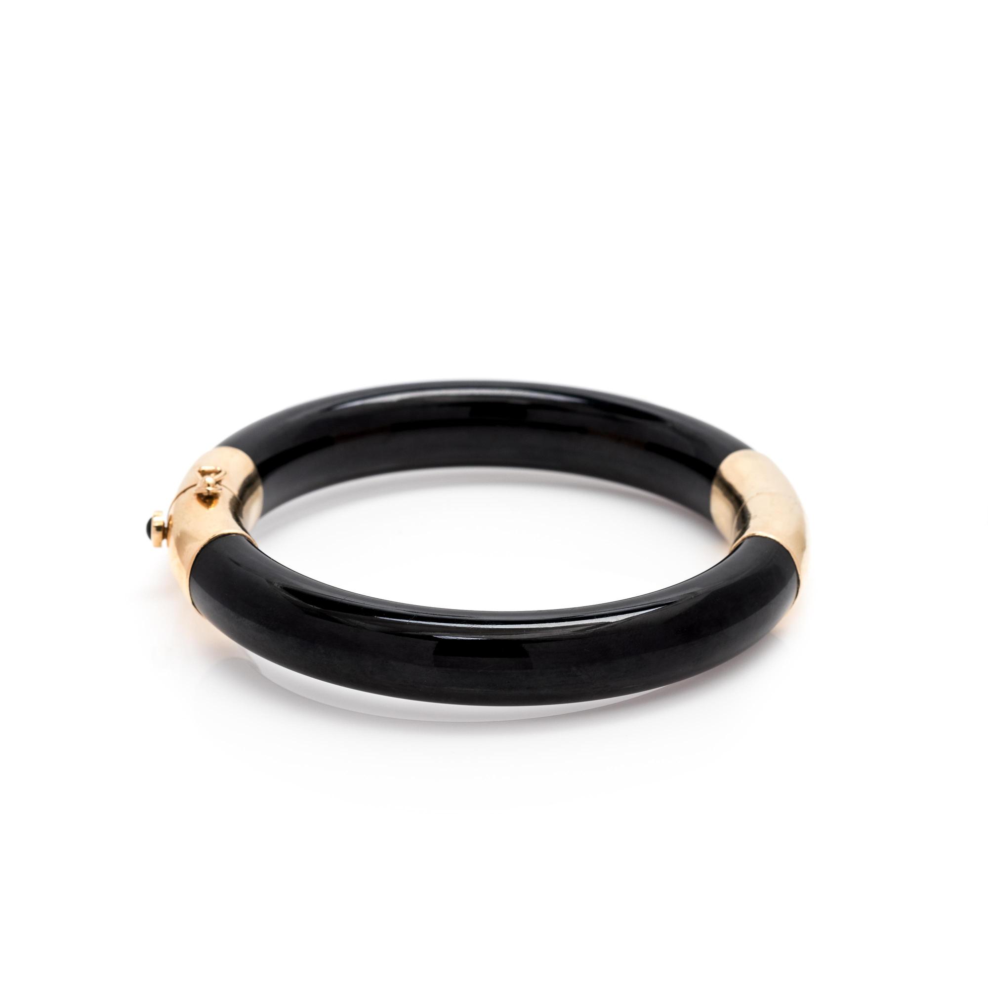 David Lin, Black Jade Bangle Bracelet