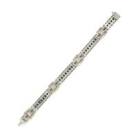 Sapphire, Diamond, and Platinum Bracelet