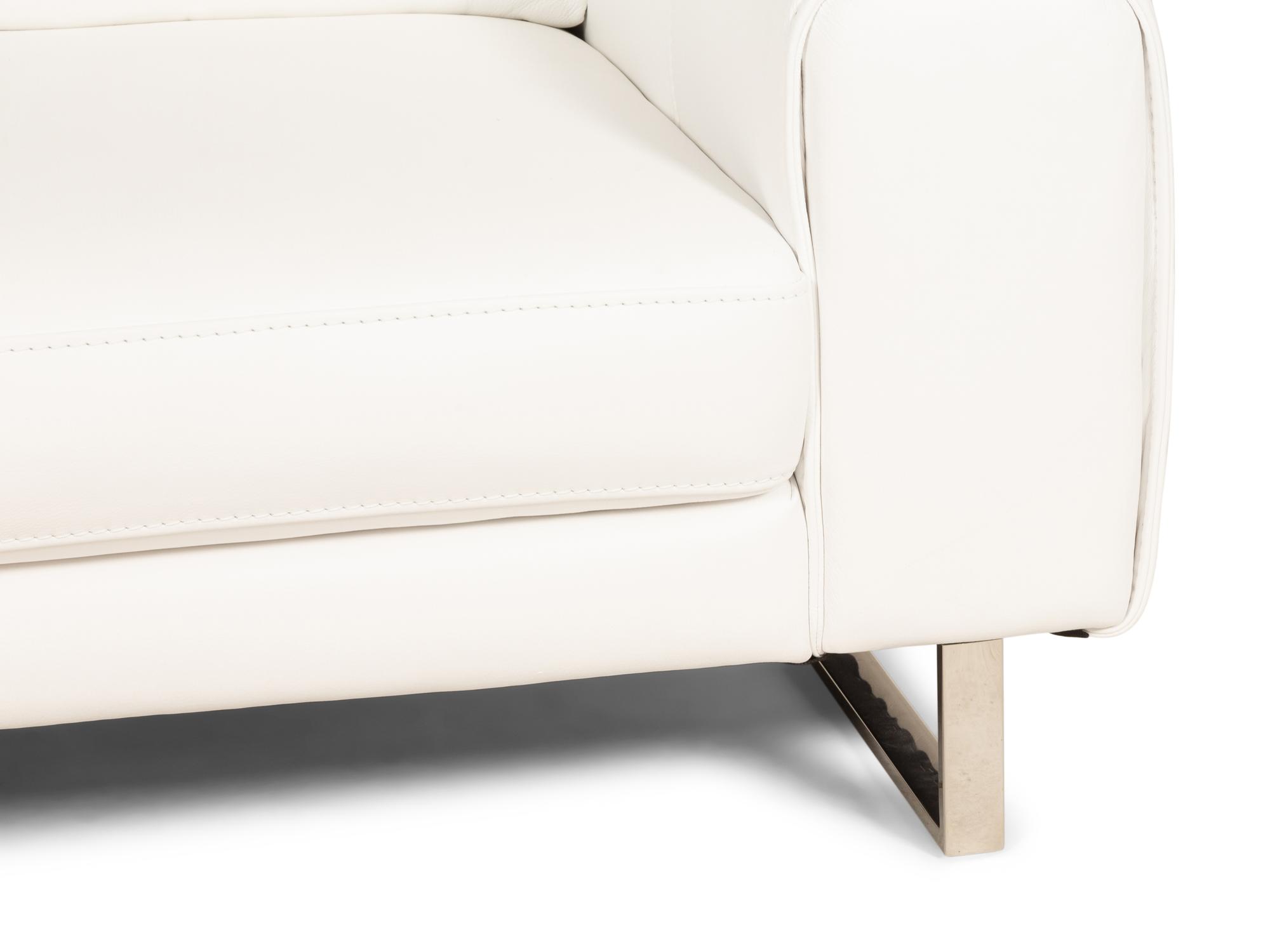 A Modernist Chrome and Leather Sofa