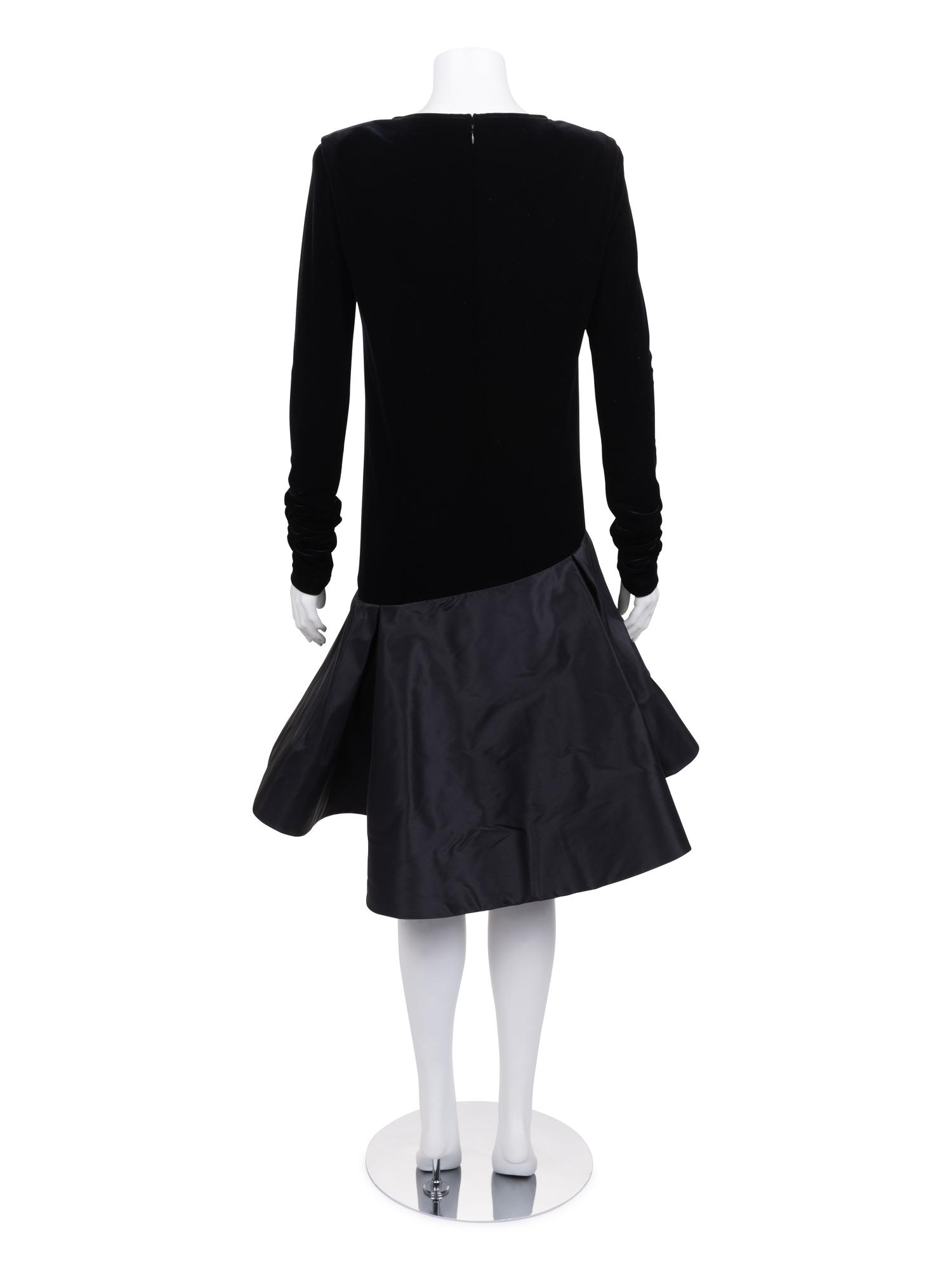 Pierre Cardin Haute Couture Velvet Dress, c.1992