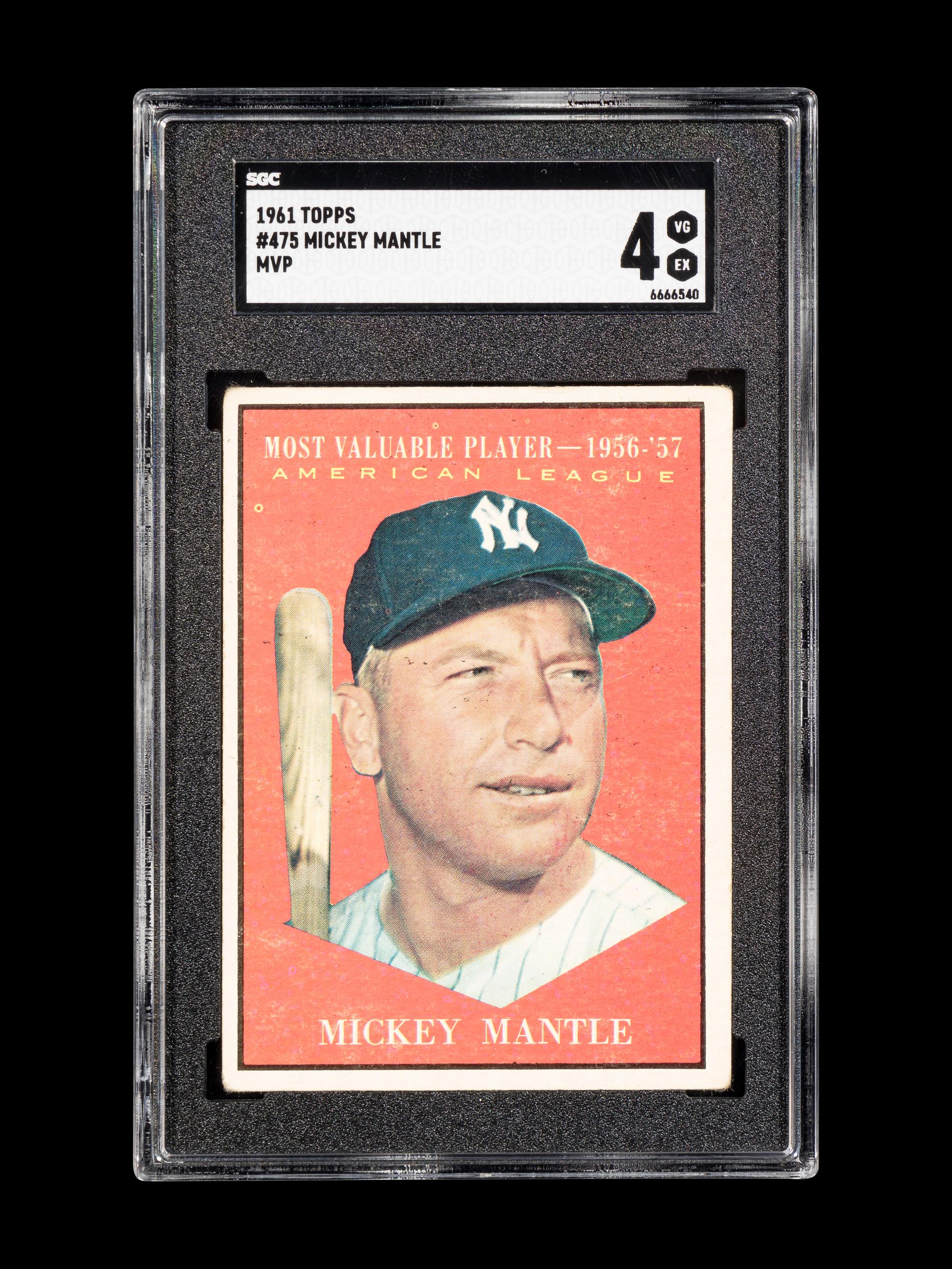 A Group of Three Graded 1961 Topps Mickey Mantle Baseball Cards