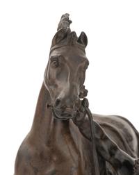 A Pair of French Bronze Models of Marly Horses