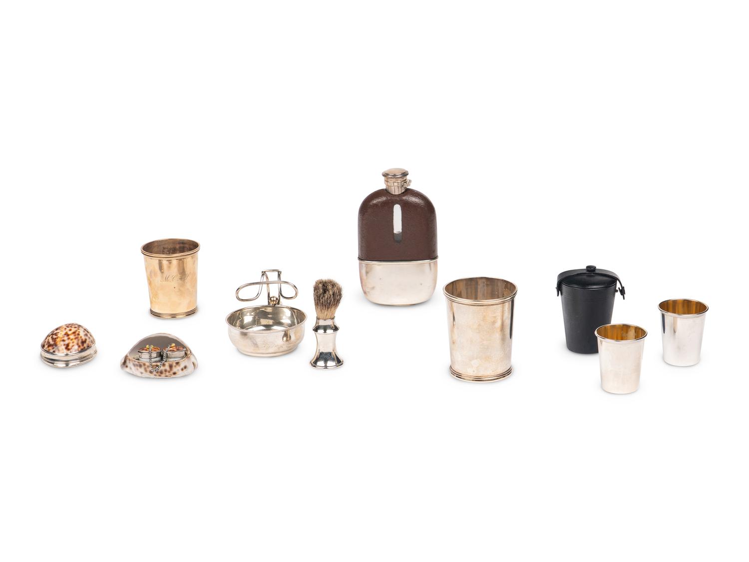 A Group of Seven Silver and Silver-Mounted Articles