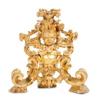 An Italian Giltwood Figural Pricket — 17TH CENTURY