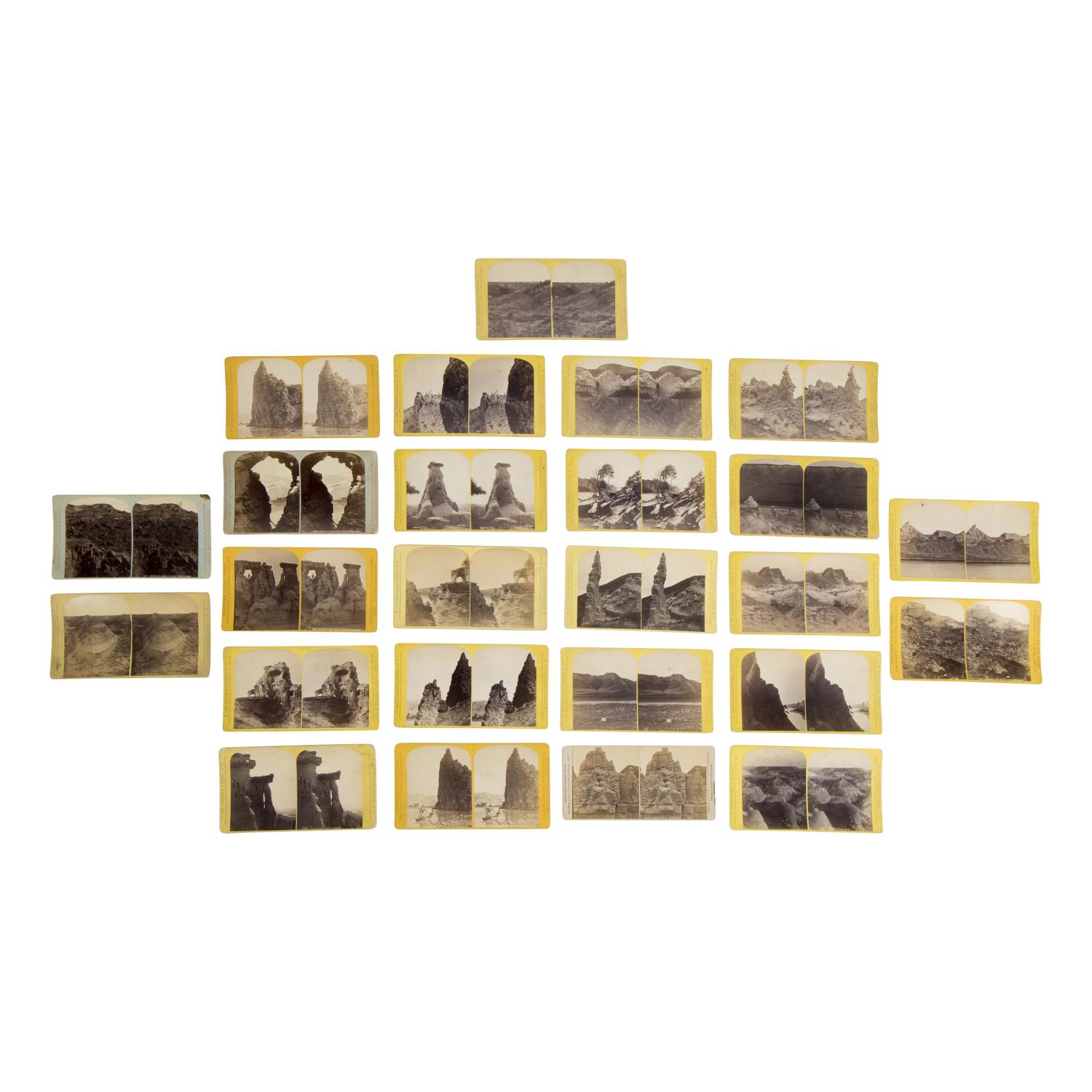 Haynes, F. Jay (1853-1921). A group of 25 stereoviews of the Badlands and Upper Missouri River.