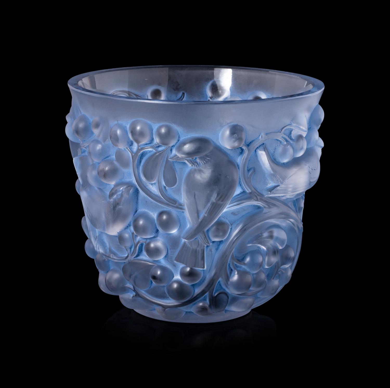 An R. Lalique Avalon Glass Vase