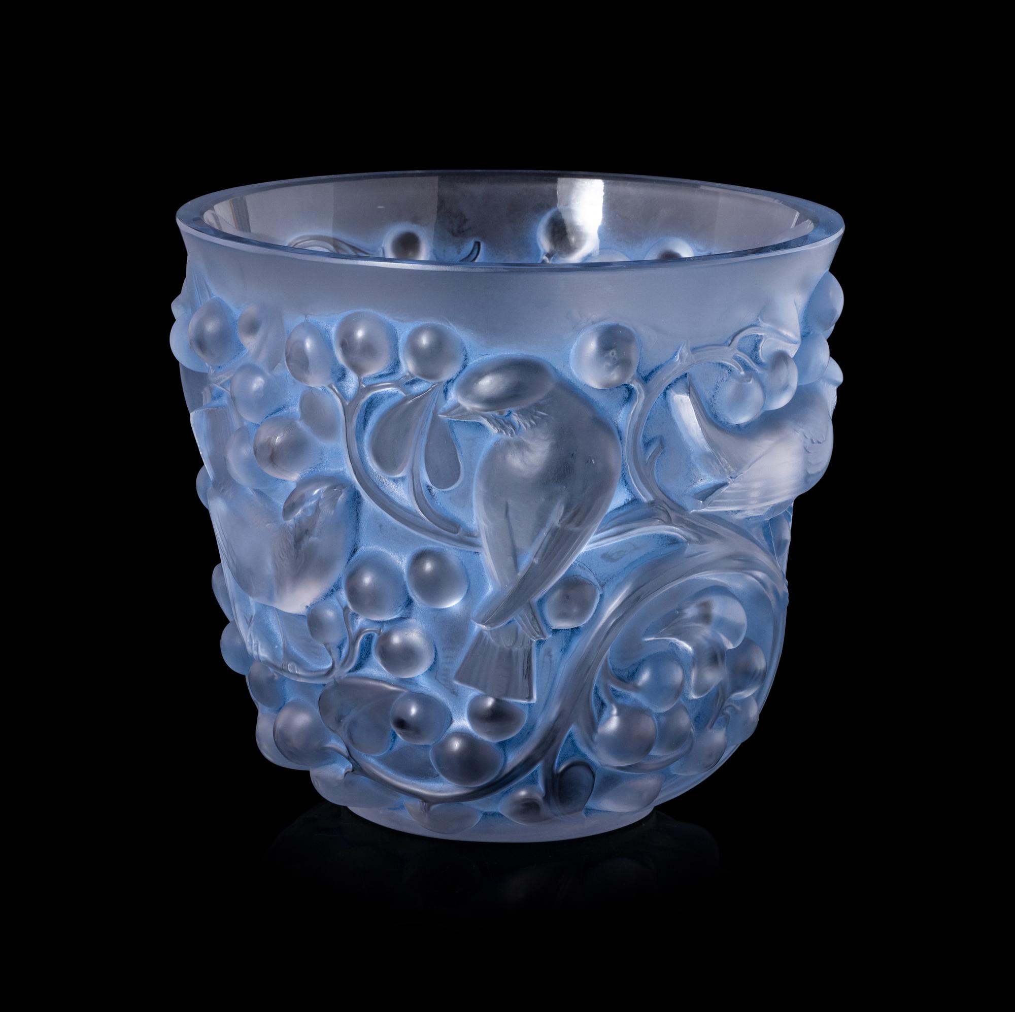 An R. Lalique Avalon Glass Vase