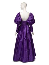 Loris Azzaro Haute Couture, Convertible Purple Taffeta Evening Gown