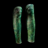 A Pair of Greek Bronze Greaves