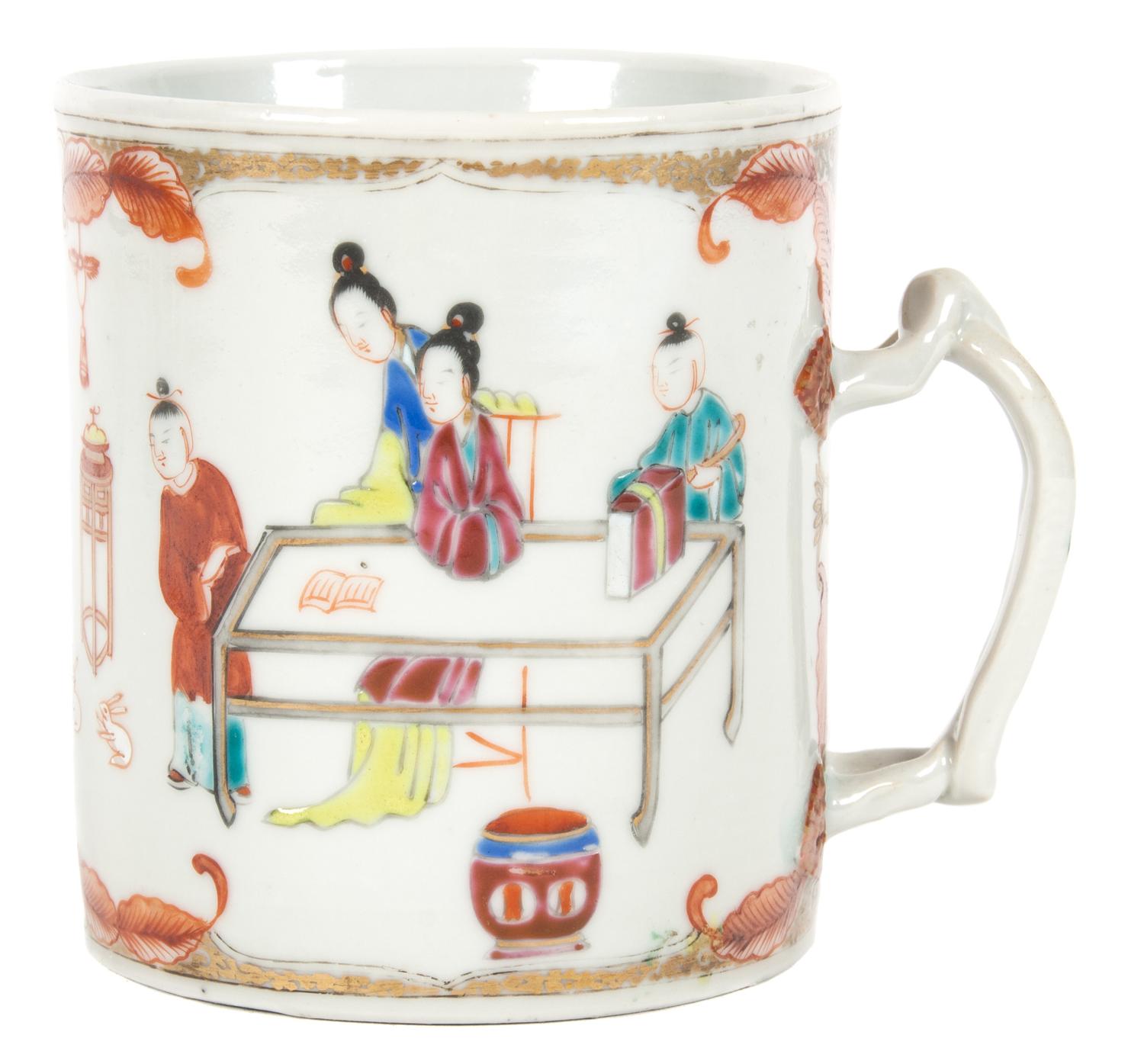 A Portuguese Vista Allegra Porcelain Tankard Height 6 inches.