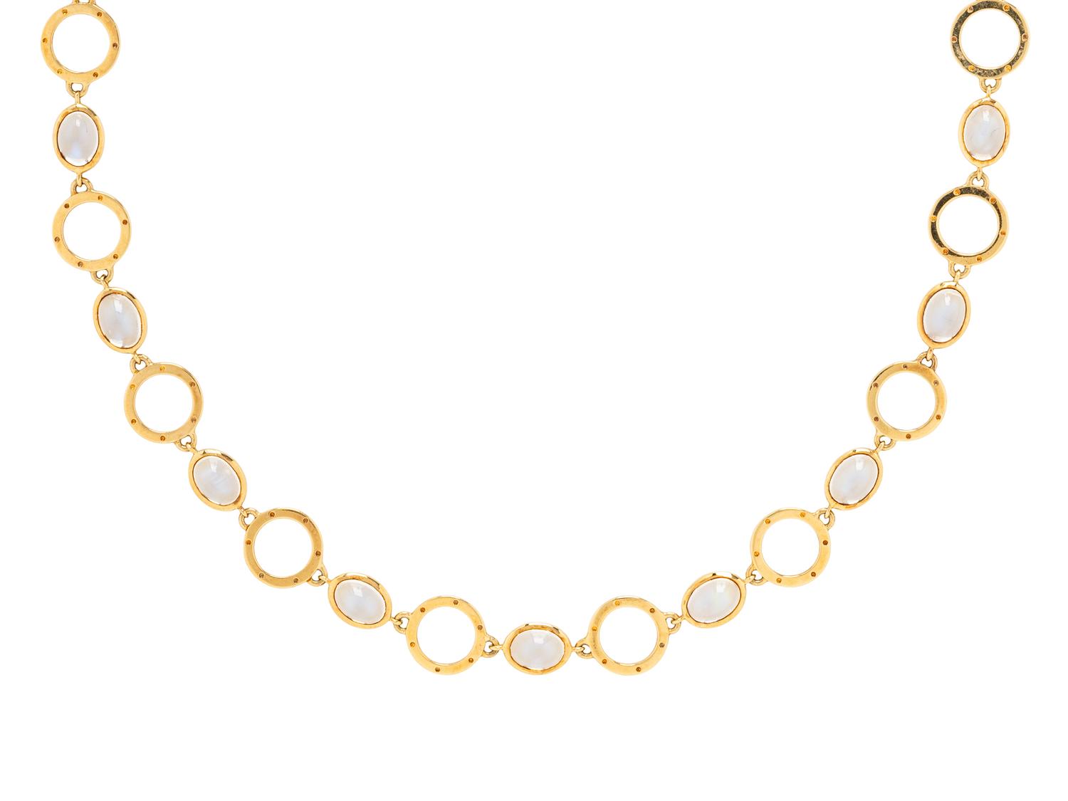TEMPLE ST. CLAIR, MOONSTONE AND YELLOW GOLD NECKLACE