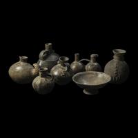 Seven Chimu Blackware Vessels