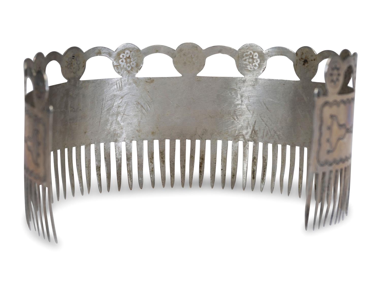 Menominee German Silver Hair Comb