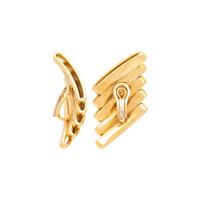 YELLOW GOLD GEOMETRIC EARRINGS
