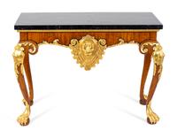 A Pair of George II Style Parcel-Gilt Walnut Consoles — 20TH CENTURY