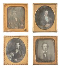 [EARLY PHOTOG.] 30 daguerreotypes of men of varying ages incl. half plate portrait of a painting.