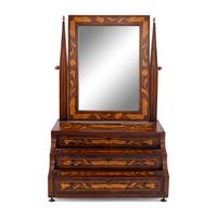 A Dutch Marquetry Dressing Mirror