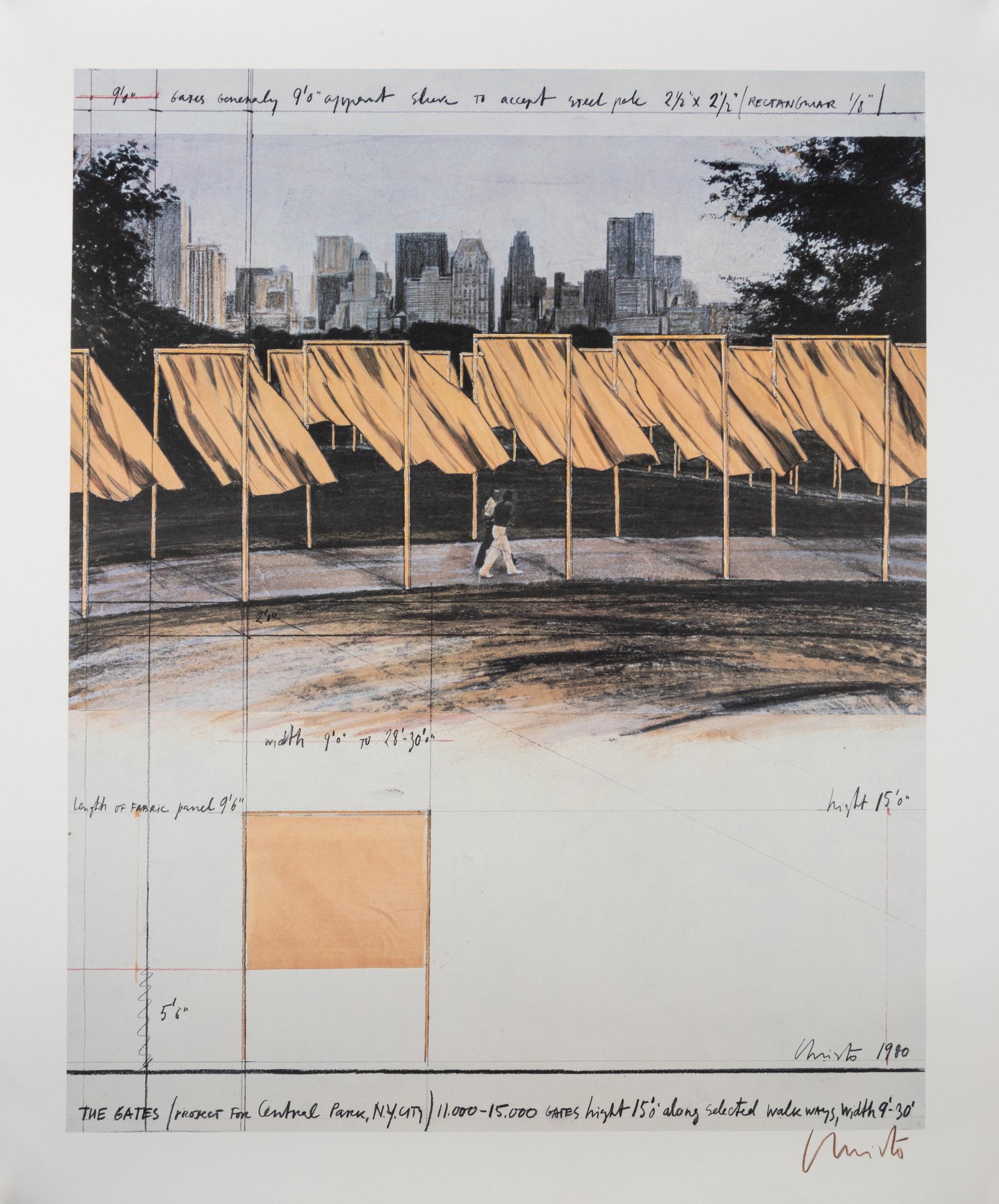 Three Posters (The Gates, Project for Central Park; The Gates, Project for Central Park; and Over the River Project for Colorado)