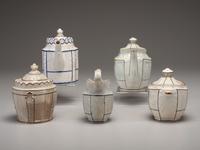 Six Staffordshire Stoneware Tea Articles for the American Market