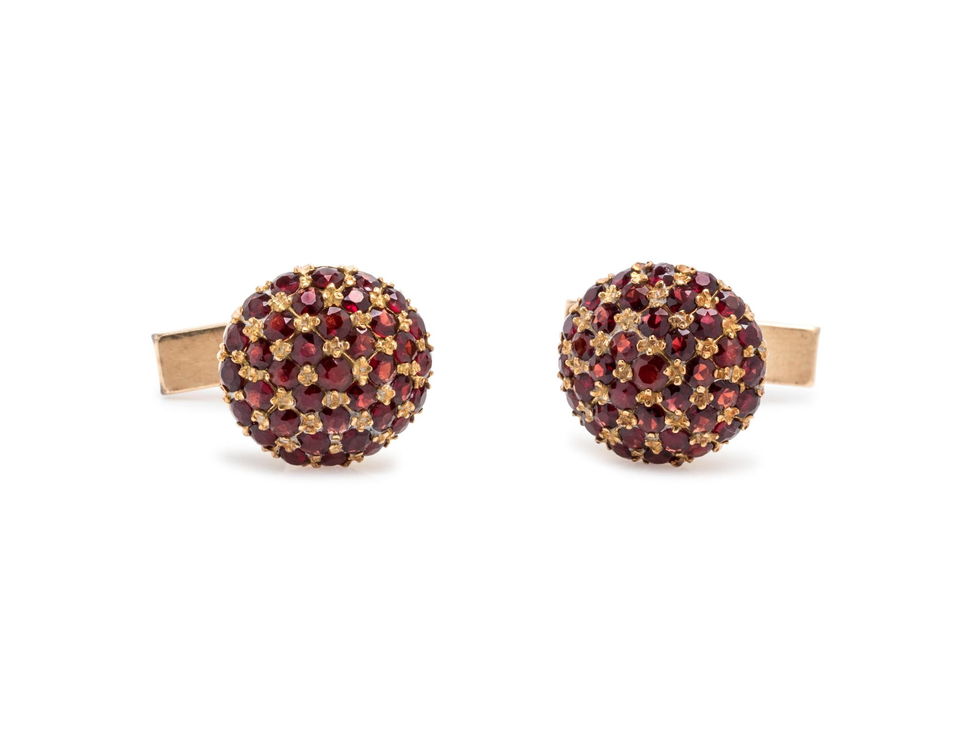 GARNET CUFFLINKS
