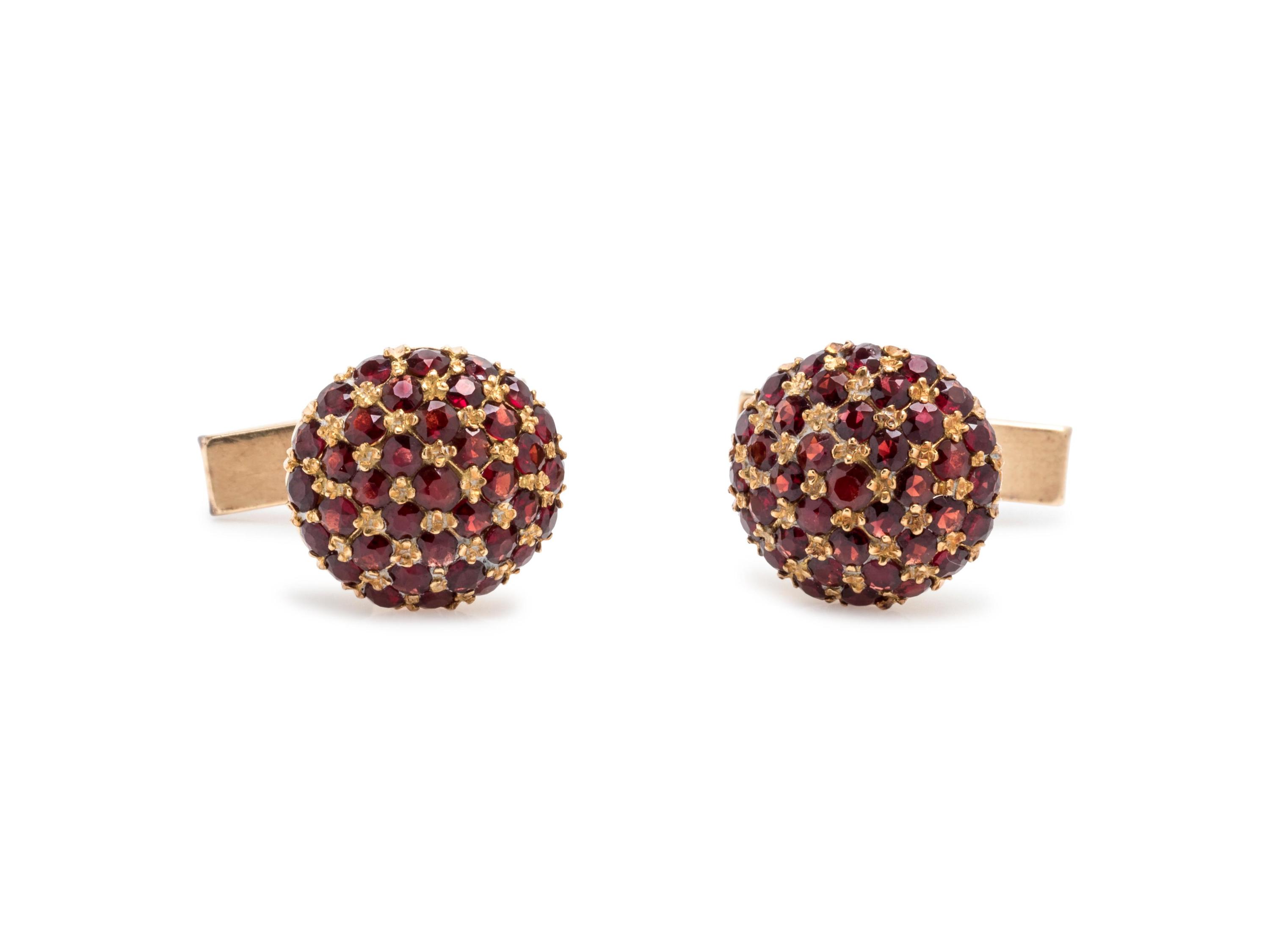 GARNET CUFFLINKS