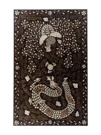 A Korean Mother-of-Pearl and Shagreen Lacquered Coffee Table