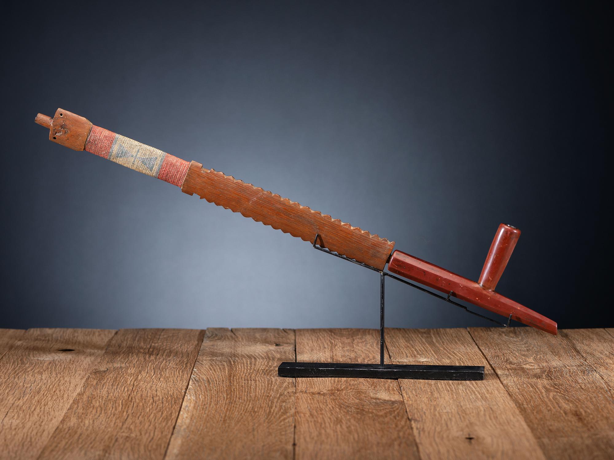 Sioux Quilled Pipe Stem, with Catlinite Bowl
