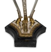 A Pair of Neoclassical Style Silvered and Gilt Metal Lamps — FIRST HALF 20TH CENTURY