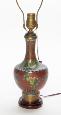 A Chinese Cloisonne Vase Height 21 1/4 inches.