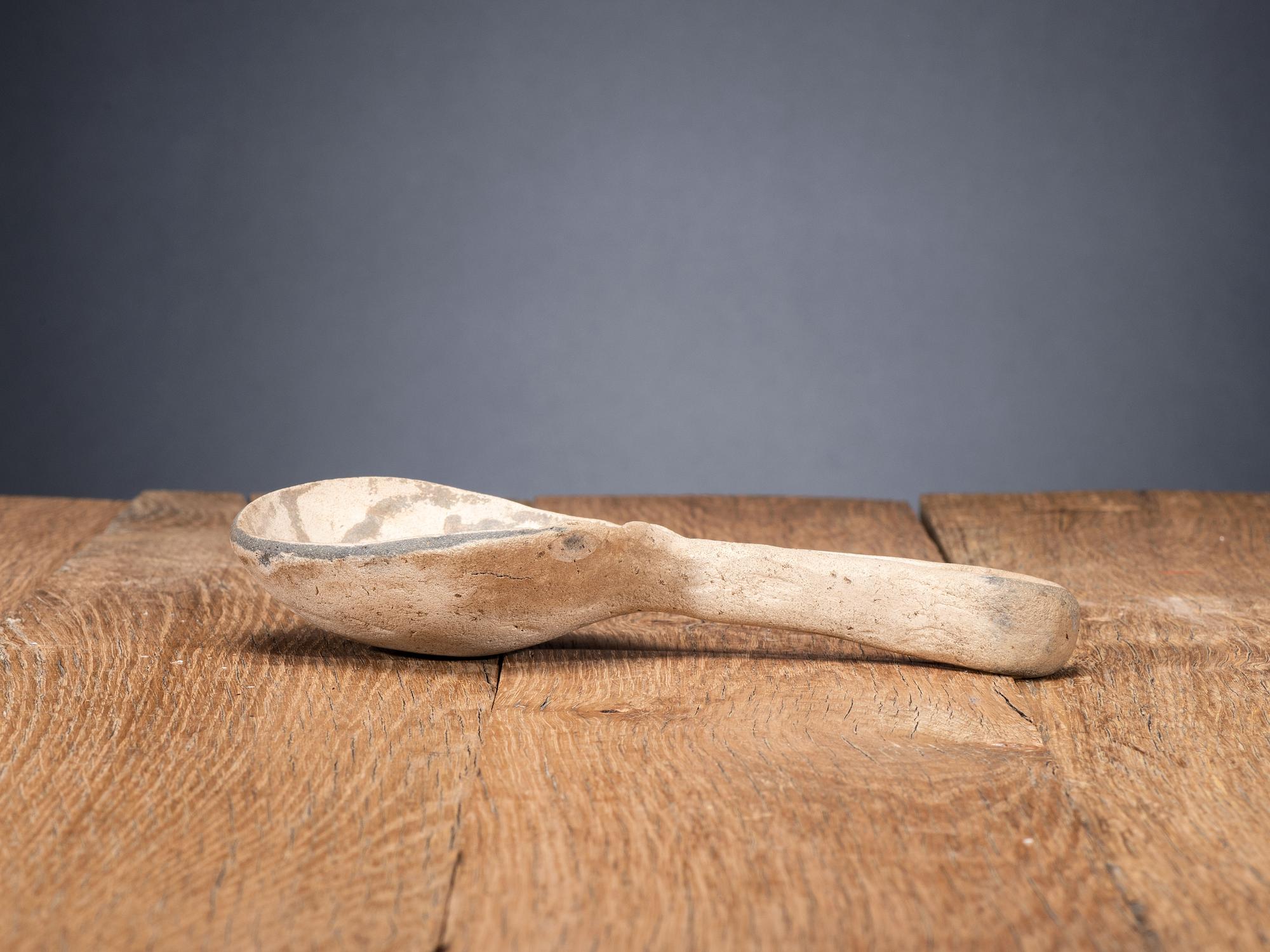 Ancestral Pueblo Black-on-White Bowl and Ladle
