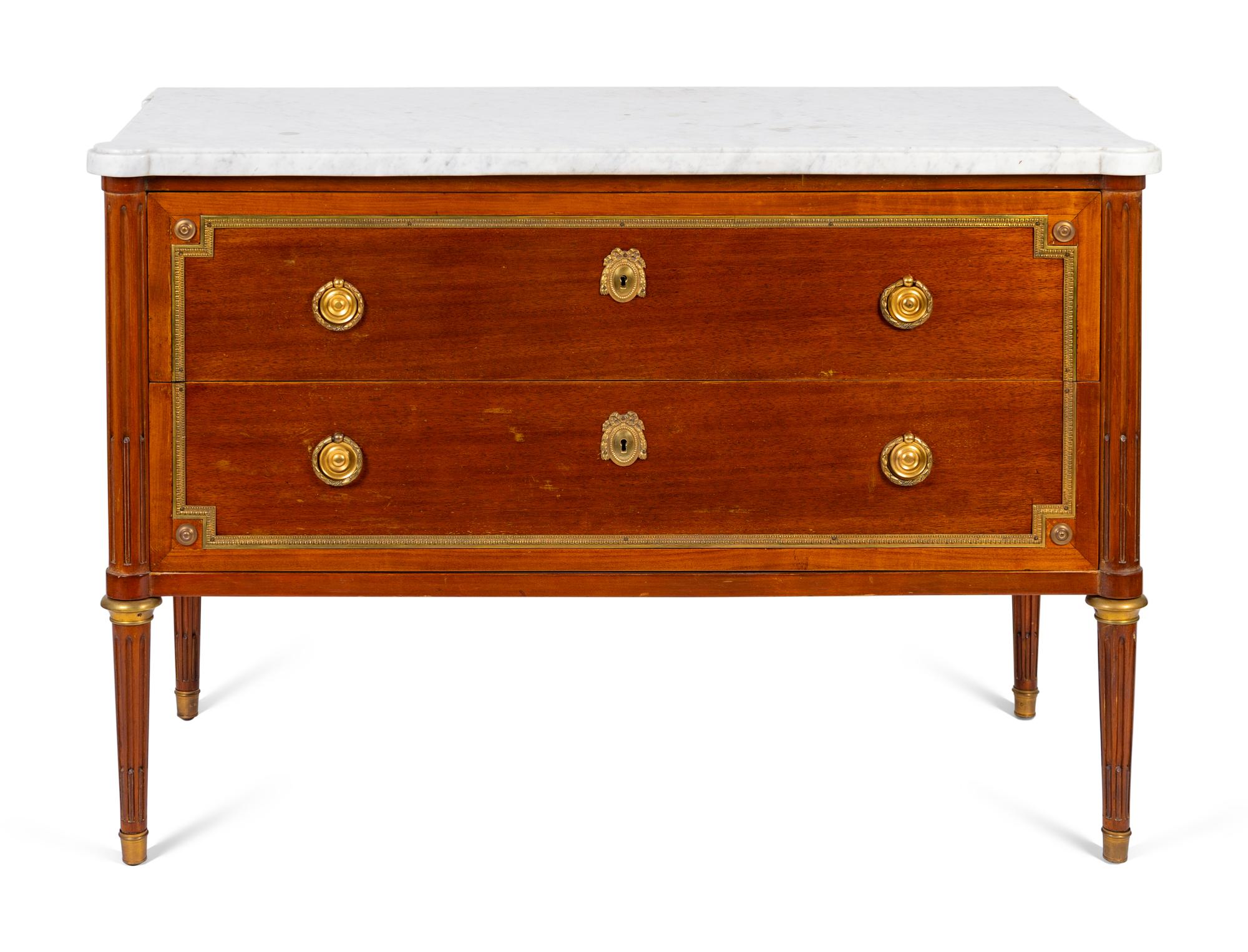 A Louis XVI Style Mahogany Two-Drawer Commode by Maison Jansen — EARLY 20TH CENTURY