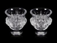 A Pair of Lalique Dampierre Vases