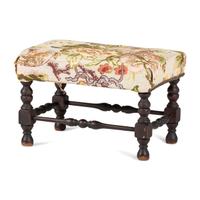 A William and Mary Block Turned Walnut Footstool