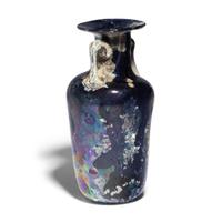 A Late Roman Blue Glass Flask