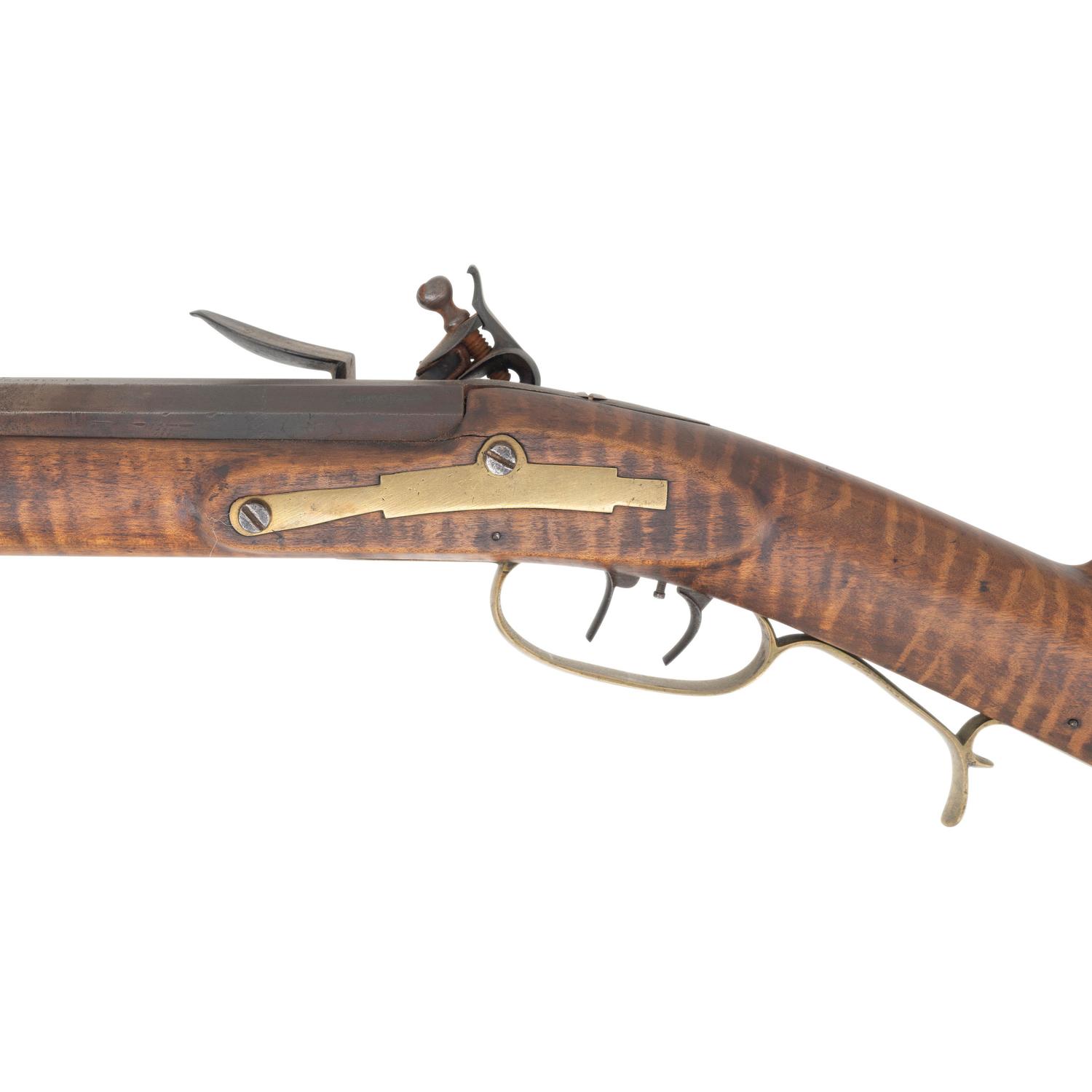 Full Stock Flintlock Rifle by Jacob Fordney with Four Piece Patchbox