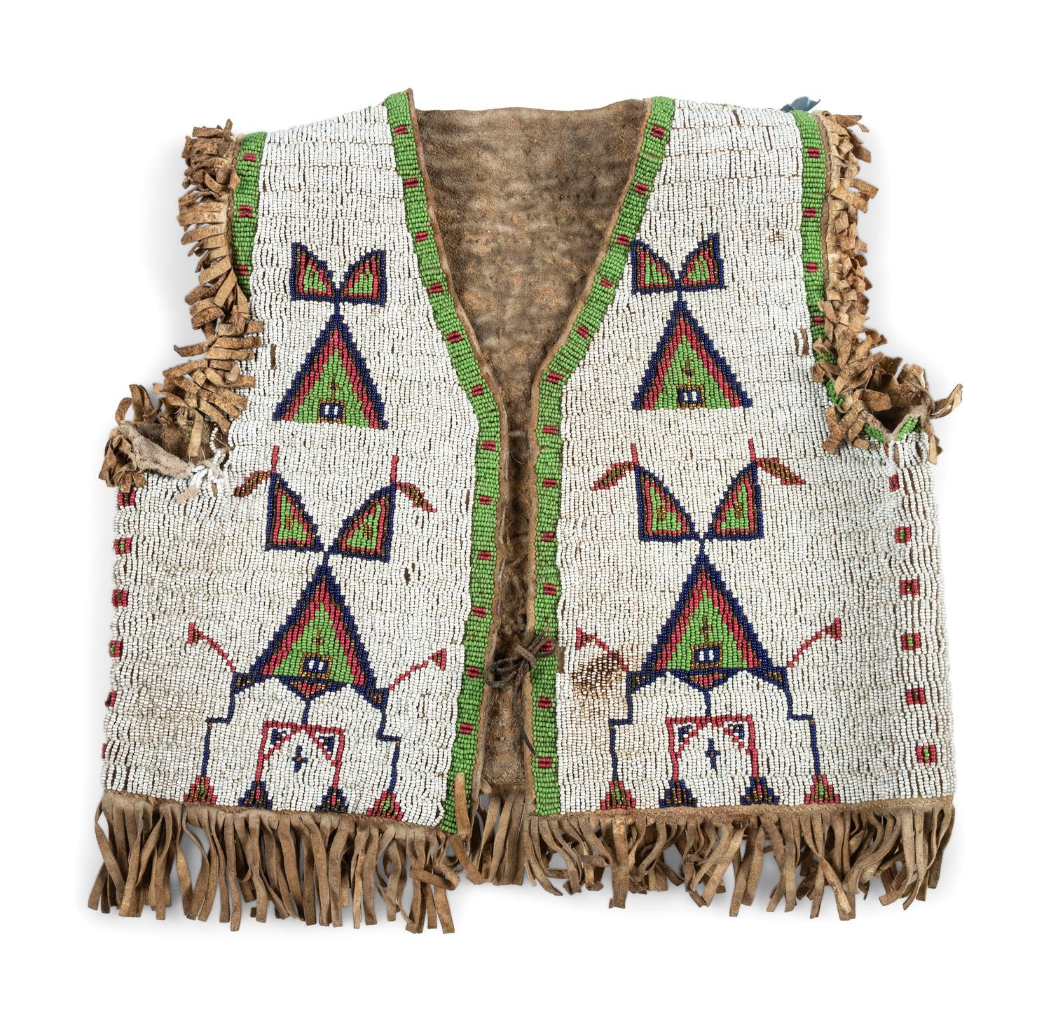 Sioux Child's Beaded Hide Vest