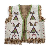 Sioux Child's Beaded Hide Vest
