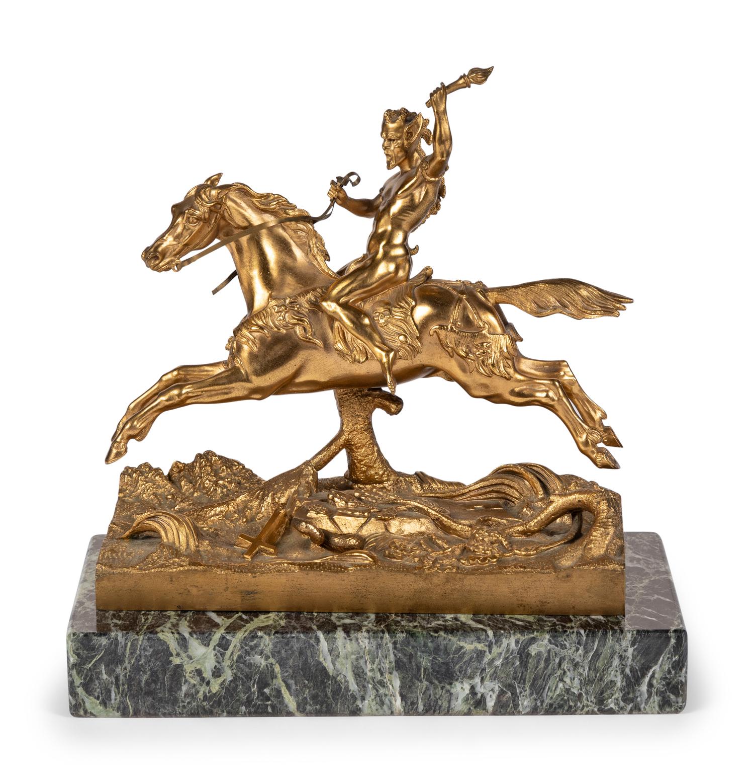 A Continental Gilt Bronze Figural Group